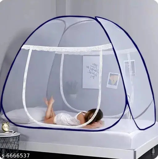 Polyester Foldable Mosquito Net  ( 6 feet X 6 feet )