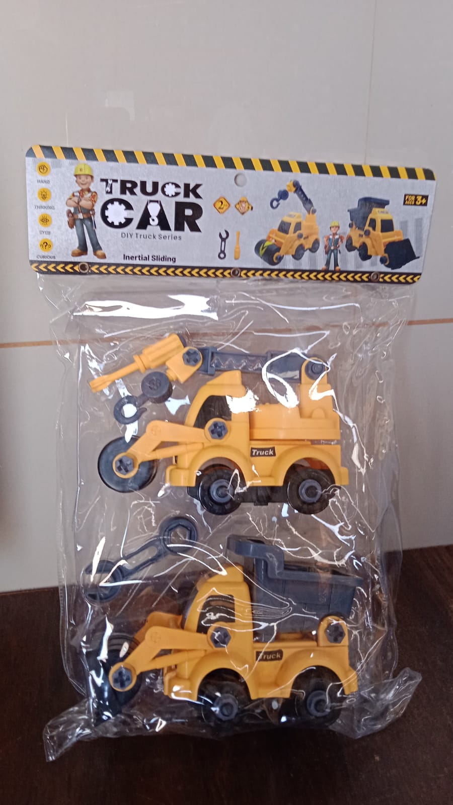Engineering Vehicles Nut Assembly Toy – DIY Vehicle Model Set for Kids, Simulation Car Construction Toy (2 Pc Set)
