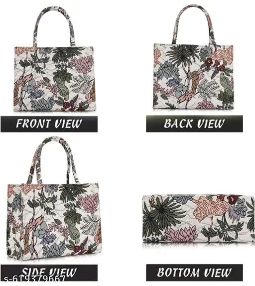 Women’s Large Canvas Tote Bag | Printed Eco‑Friendly Handbag