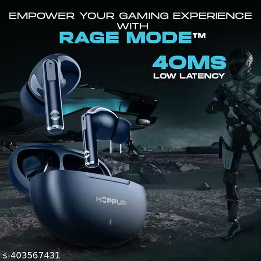 Hoppup S40 Earbuds with 13MM Drivers, 40H Playtime
