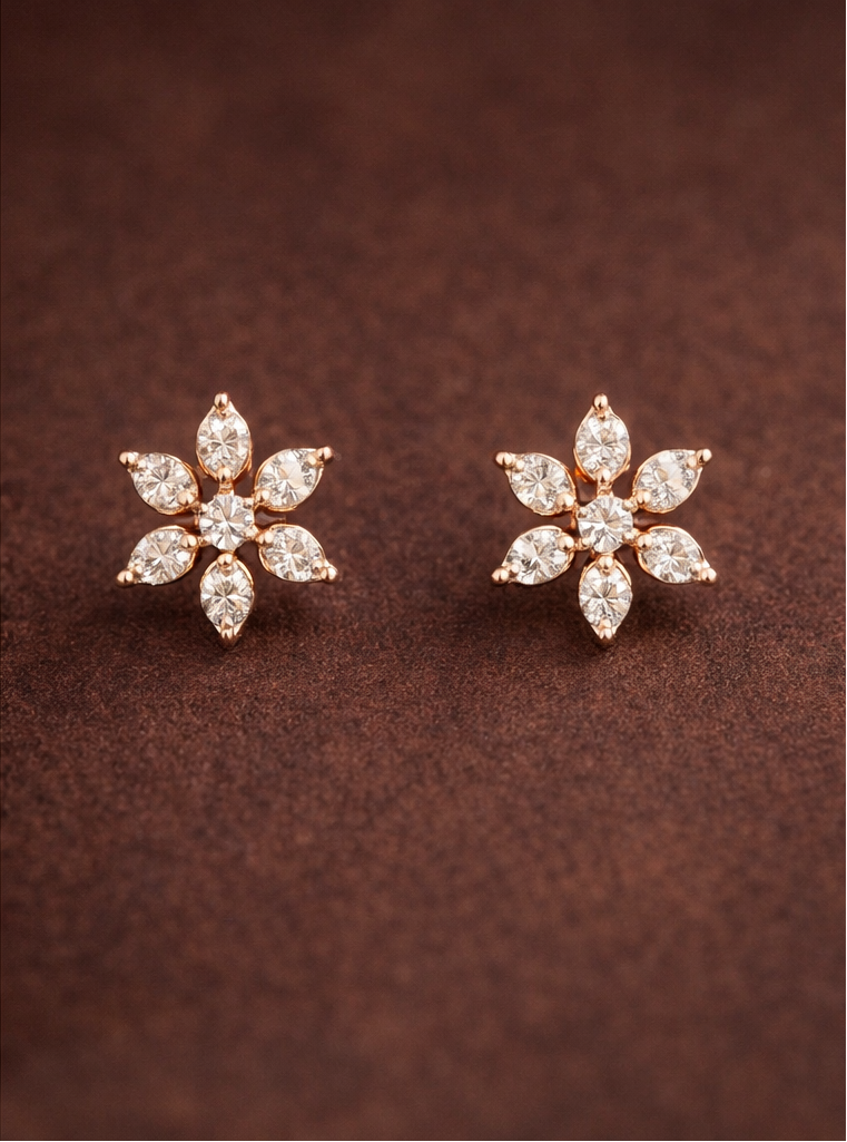 Premium Matte Finish Gold Plated Cubic Zirconia Ethnic Jewellery Set