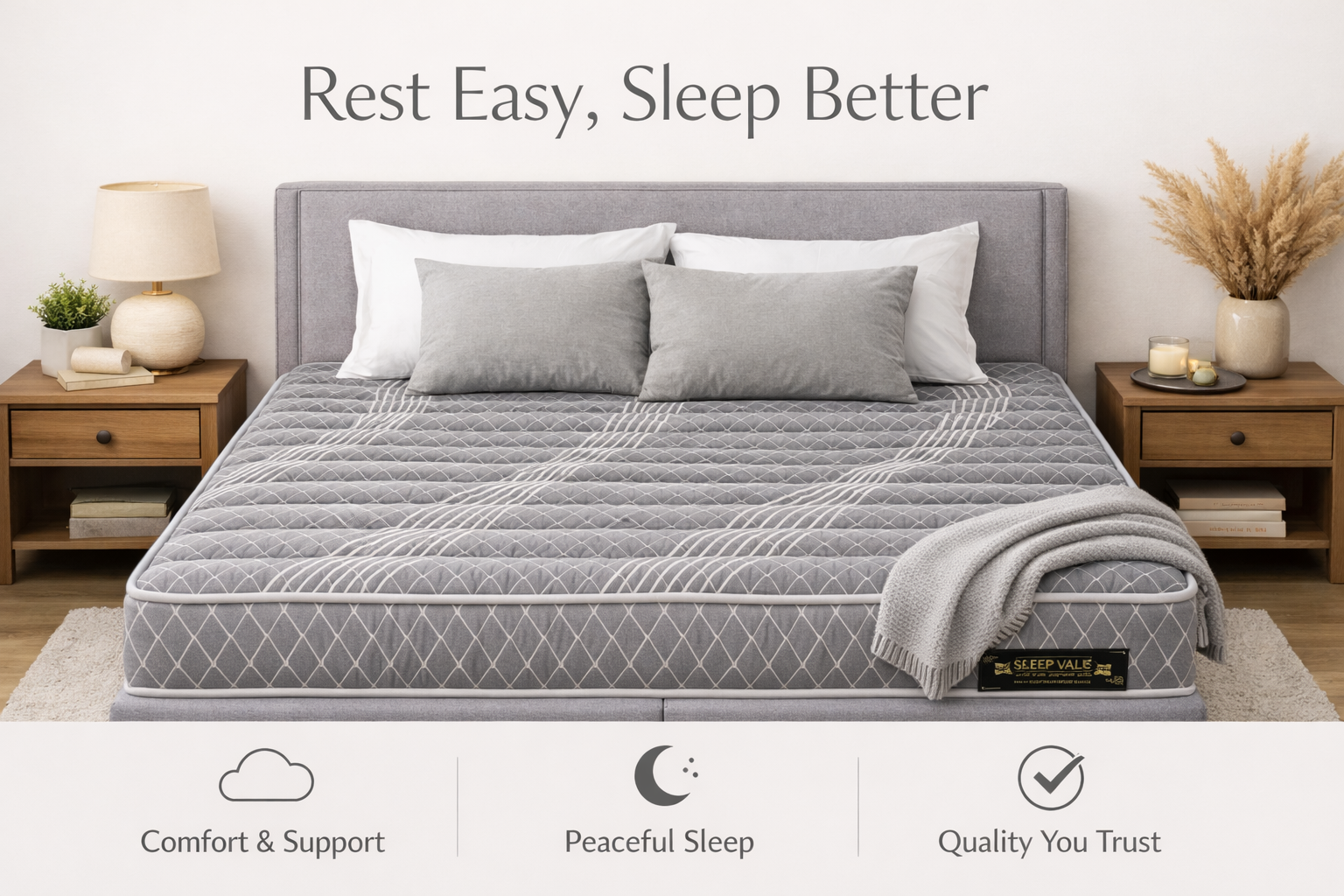 5‑Inch Thick King Size Reversible Double Bed Foam Mattress