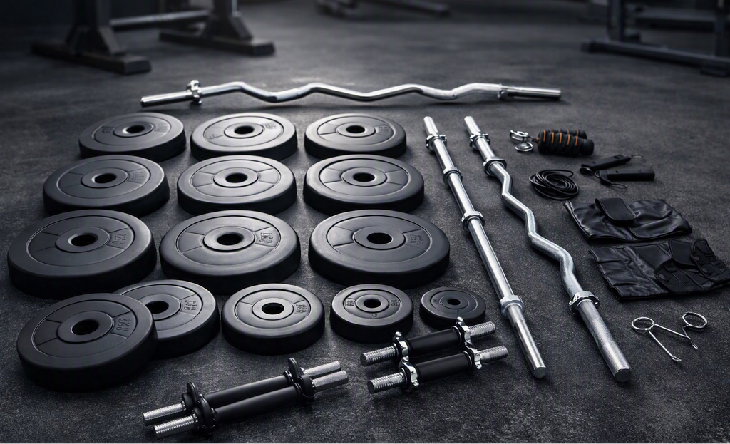Home Gym Combo Premium Dumbbell Kit (50kgs) – Complete Set with Rods & Accessories