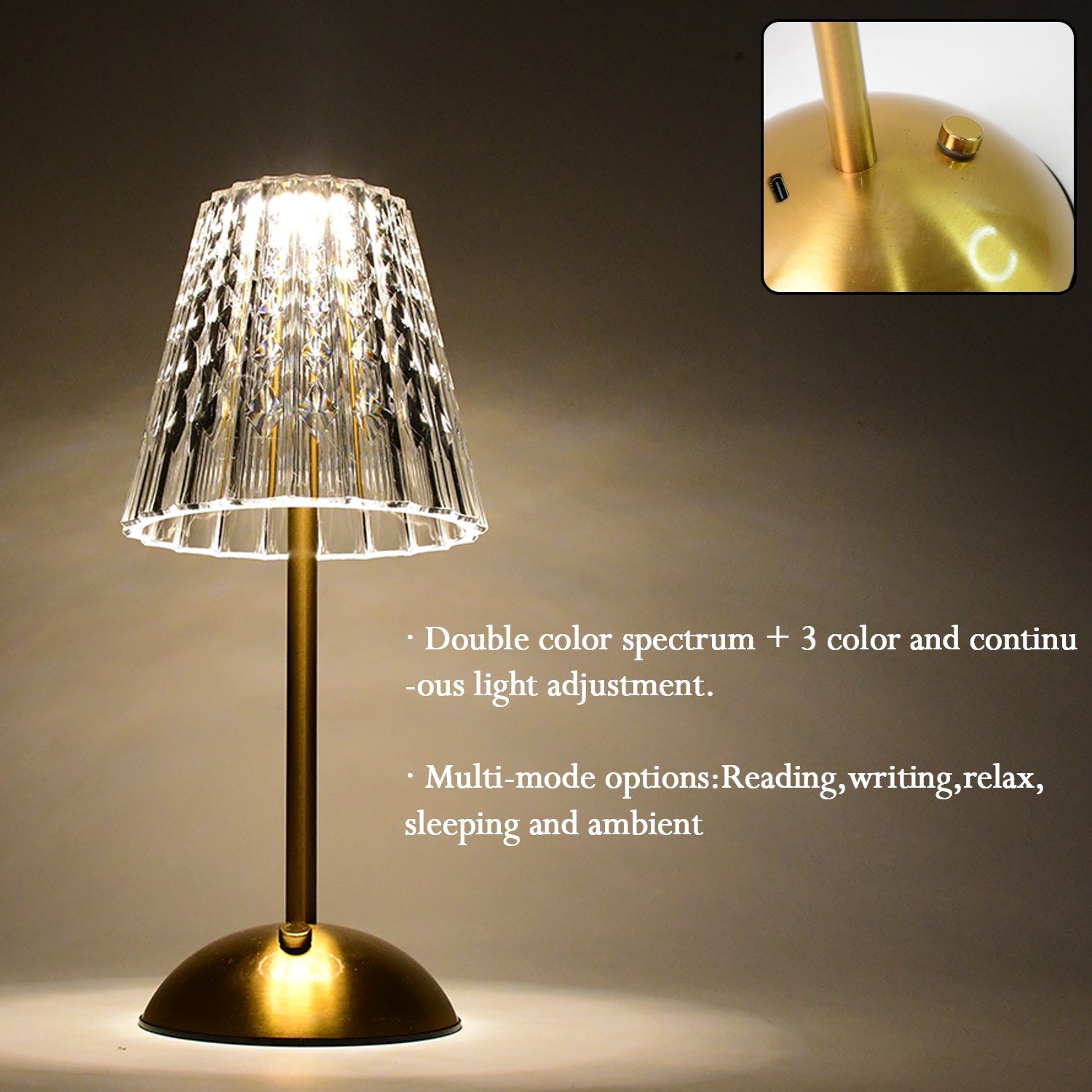 Shade Crystal Table Lamp