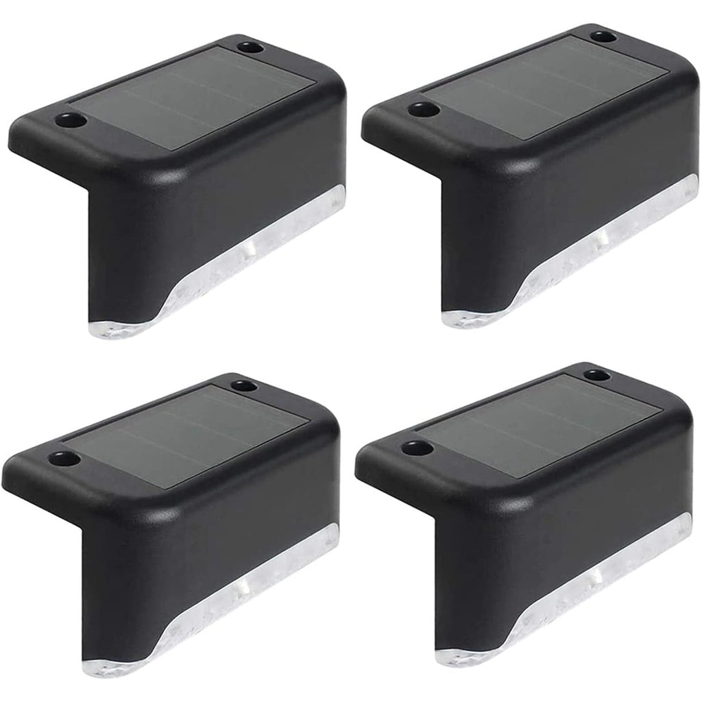 4-Piece Solar Waterproof Garden, Stair & Railing Lights
