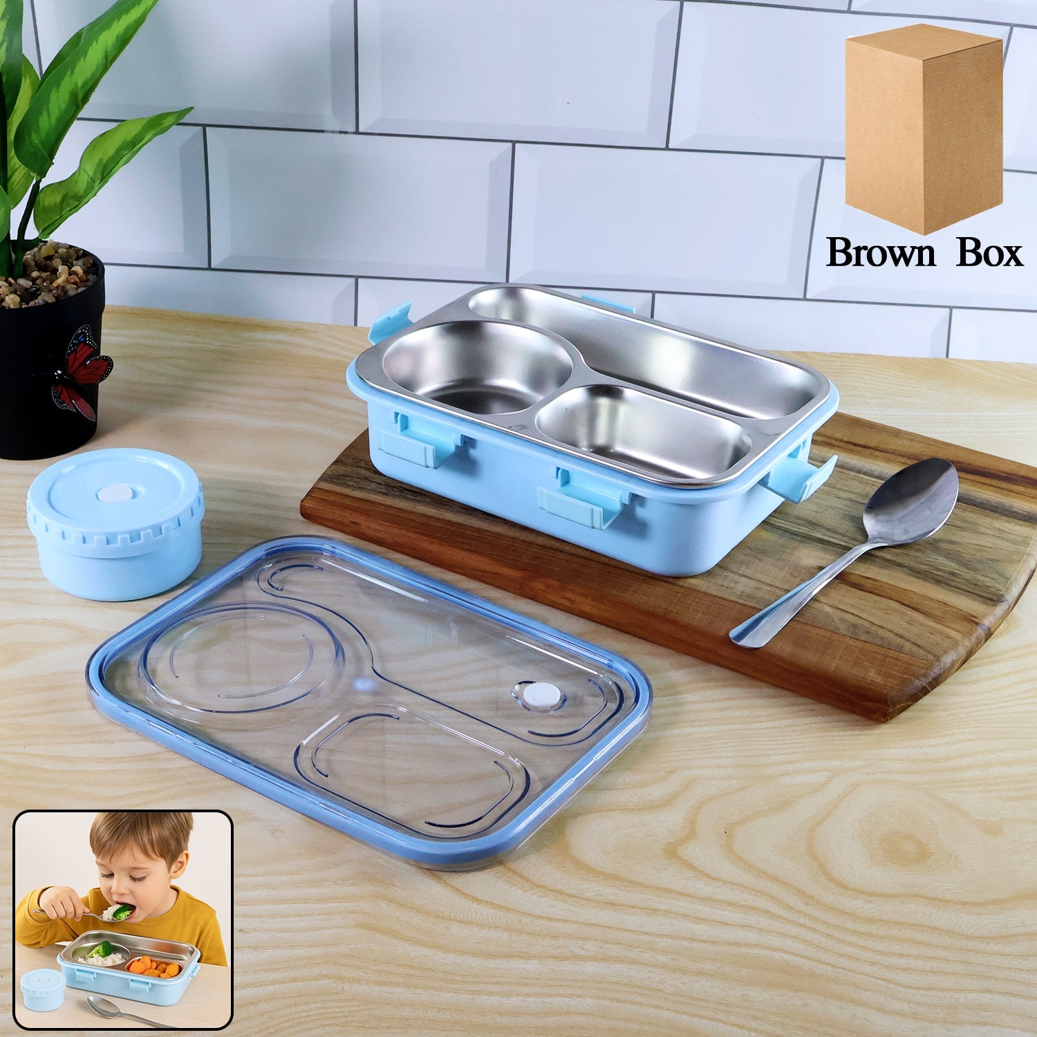 Premium Stainless Steel Compartment Lunch Box
