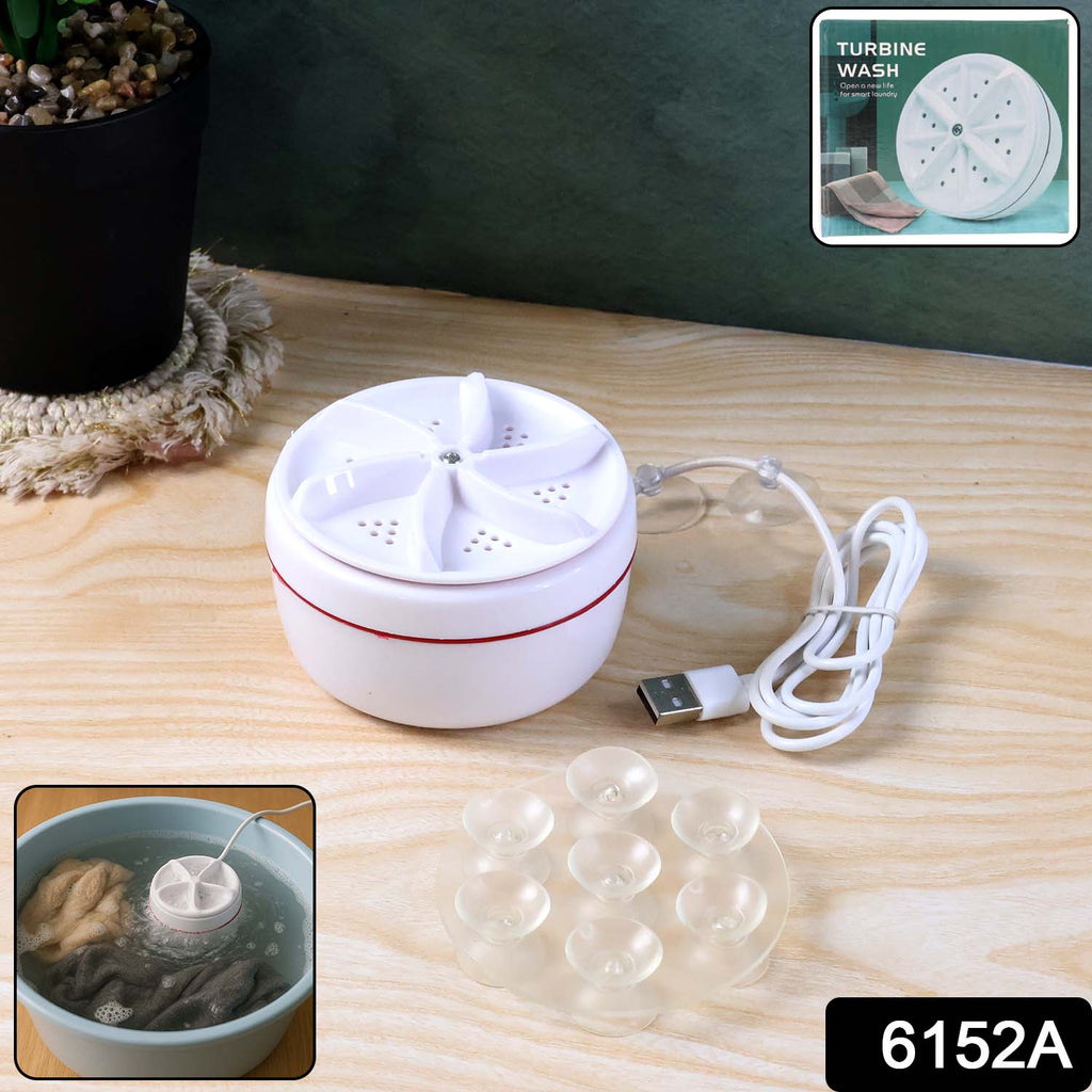 Mini Turbo Washing Machine – Portable USB-Powered Washer for Home, Camping, College & Small Spaces