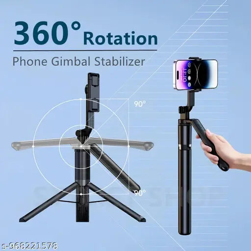 Creator Kit Phone Stand with Influencer Light & Phone Gimbal Stabilizer – Black