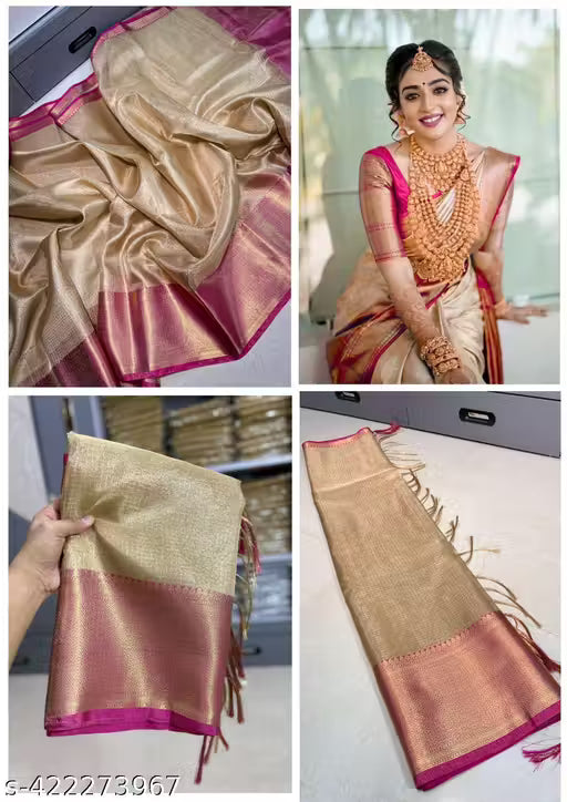 Kanjivaram Tissue Kota Check Saree