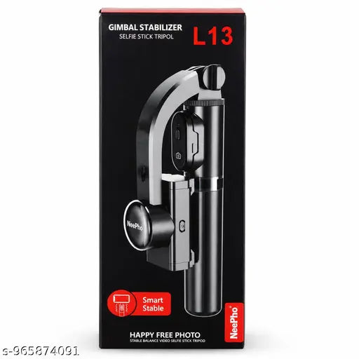 Gimbal For Phone Stabilizer Selfie Stick Tripod with Bluetooth Remote & 360° Rotation – Black