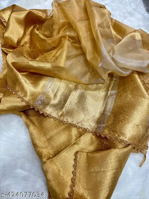 Kanchi Zari Saree with Lace Border
