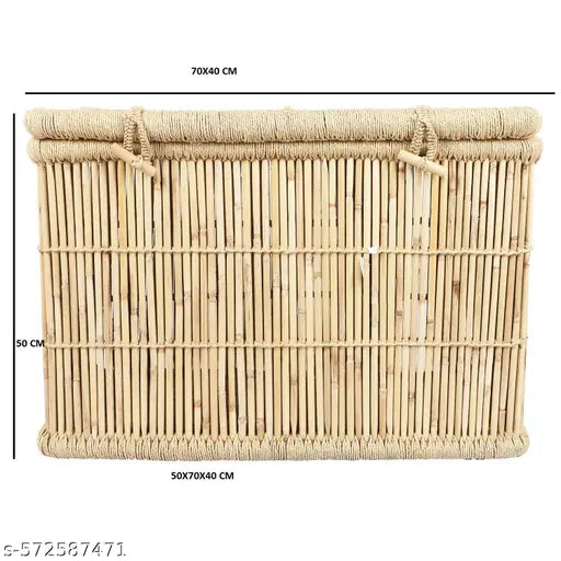 Bamboo Laundry Basket | Handmade Eco‑Friendly Storage Box