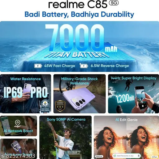 realme C85 5G Smartphone | 6GB RAM 128GB Storage