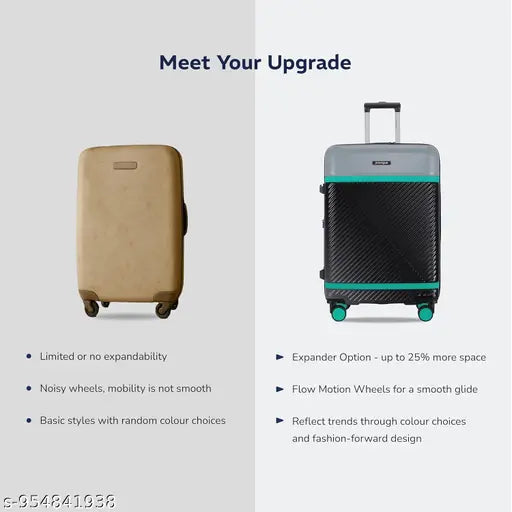 Provogue Hard‑Sided Trolley Bag Set of 3 – Expandable, TSA Lock