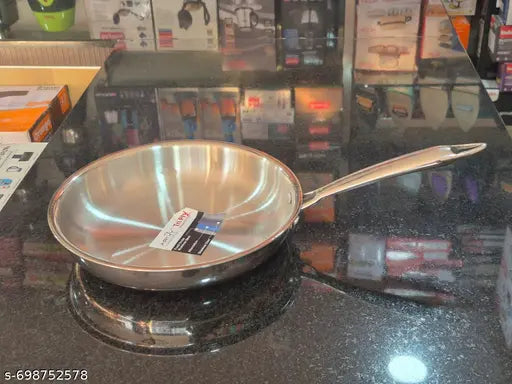 Tri Ply Stainless Steel Fry Pan 24 cm | Induction & Gas Stove Compatible