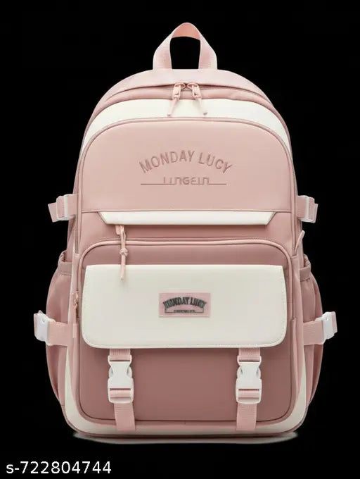 Trendy Pink Korean Backpack | Durable Multi‑Compartment Backpack