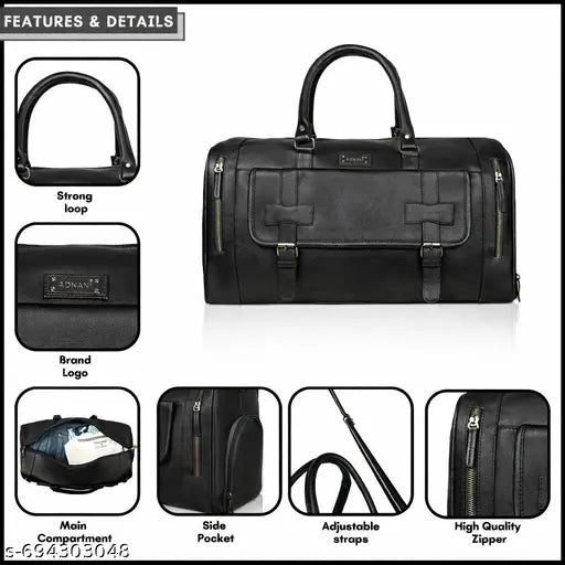 Premium Leather Duffel Bag for Men | Luxury Weekender