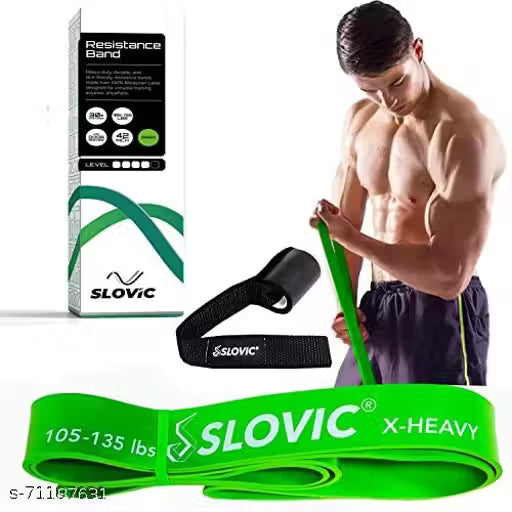 Fitness Resistance Band – 42‑inch Loop with Door Anchor