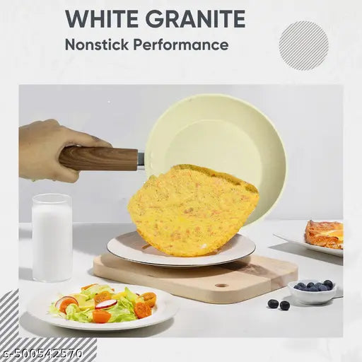 White Granite Nonstick Frying Pan