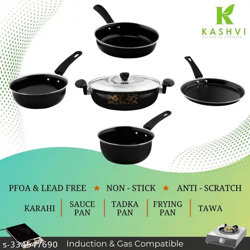 6 Pc Nonstick Cookware Combo Set