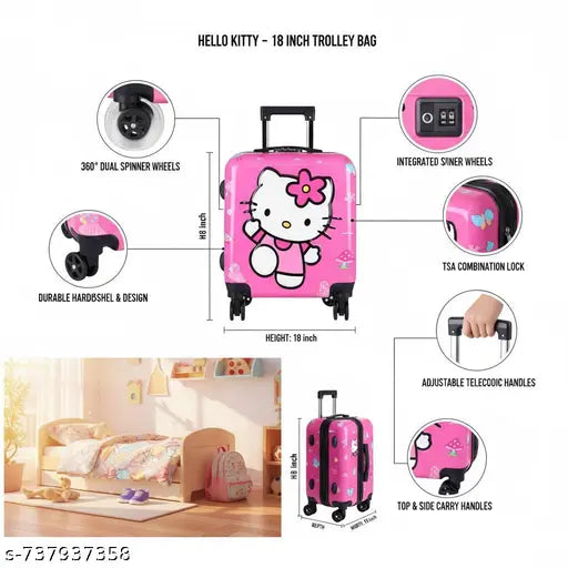 Hello Kitty Kids Carry‑On Suitcase | 20” ABS Hard Shell