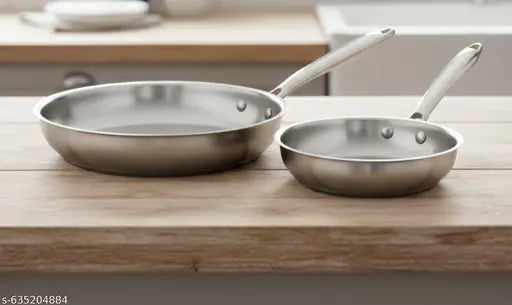 Heavy Duty Tri Ply Frying Pan Combo | Gas & Induction Friendly