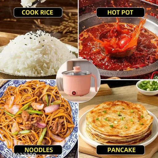 Multipurpose Electric Cooking Pot | 1.5L Steel Inner Cooker & Steamer