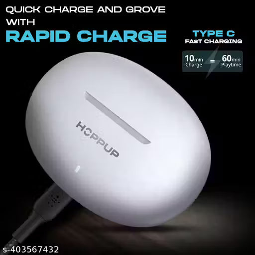 Hoppup S40 Earbuds with 13MM Drivers, 40H Playtime