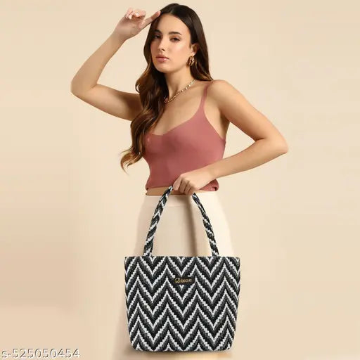 Casual Canvas Shoulder Tote Bag | Printed Handheld Women’s Handbag