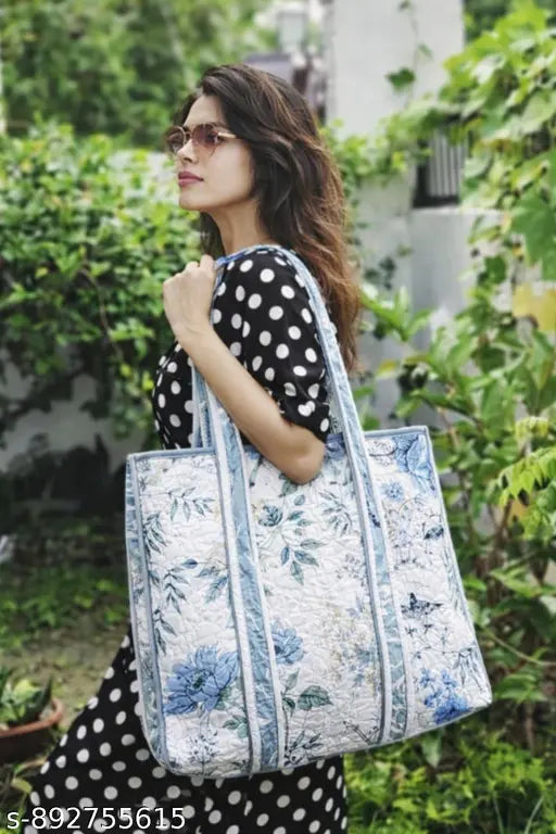 Women’s Cotton Tote Bag | Spacious Printed Shoulder Handbag