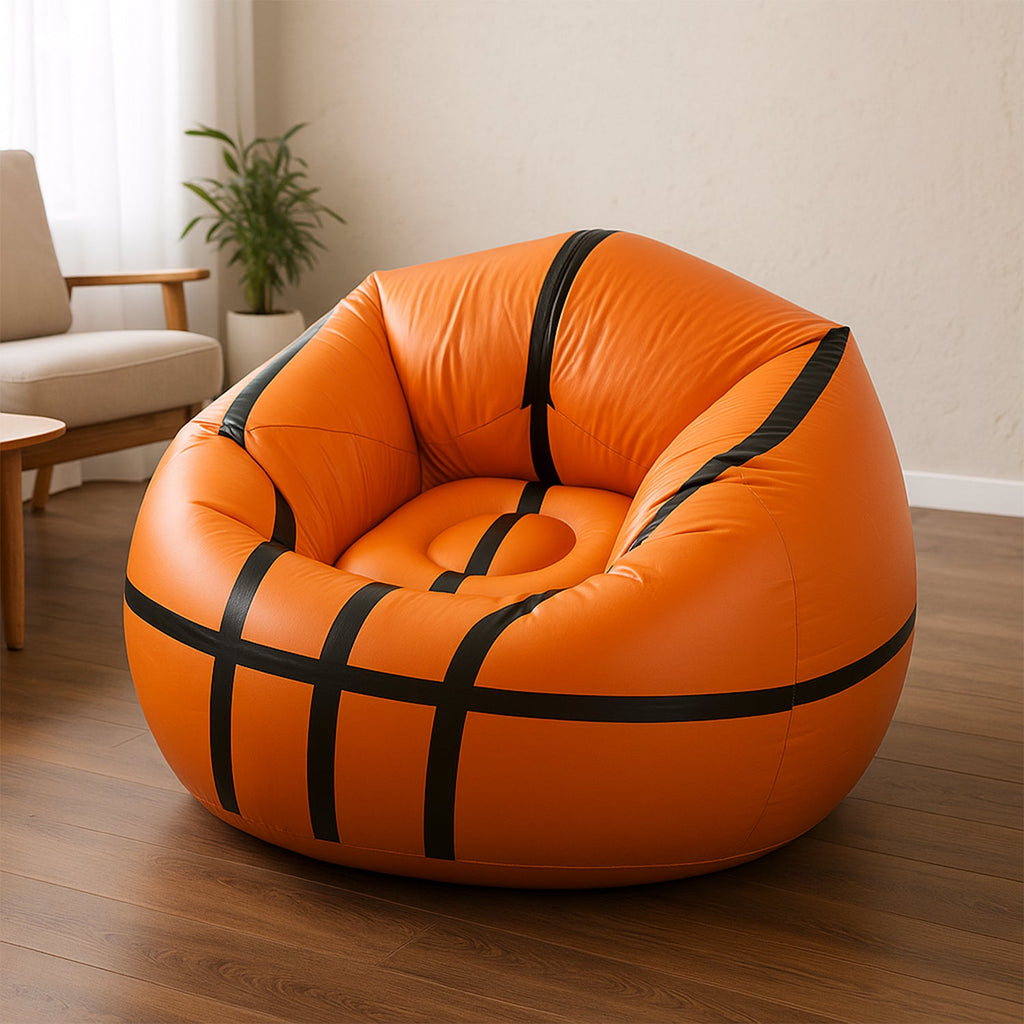 Foldable Sofa, Cartoon Style Inflatable Folding Chair, Ball Chair, Inflatable Sofa for Adults, Kids size (110cm x 85cm)