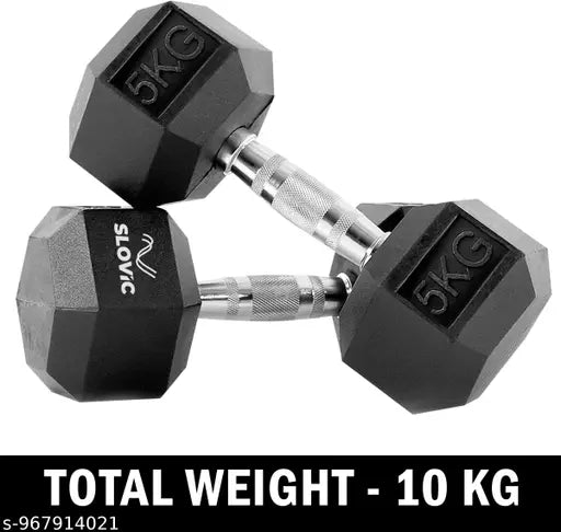 Cast Iron Hex Dumbbell Set – 5kg Each (10kg Total)
