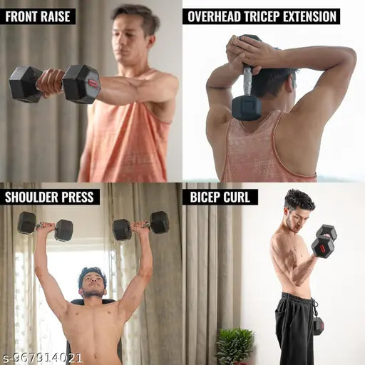 Cast Iron Hex Dumbbell Set – 5kg Each (10kg Total)