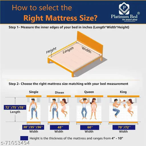 Orthopedic Spring Mattress | 10‑Inch Thick Single Bed
