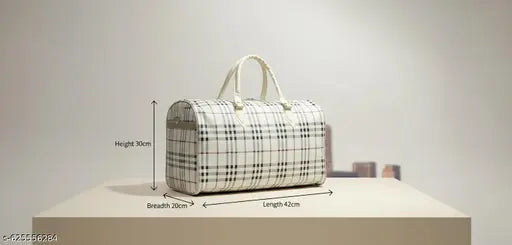 Classic Weekender Duffel Bag | 25L Cabin‑Friendly | Quilted Pattern