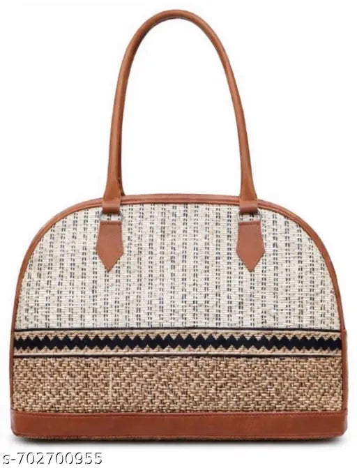 Women’s Jute Handbag | Large Textured Shoulder Bag