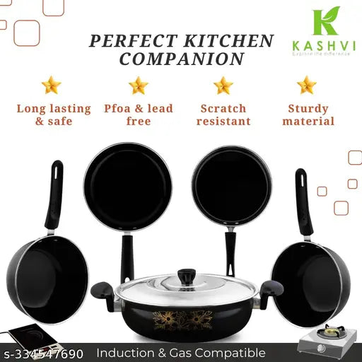 6 Pc Nonstick Cookware Combo Set