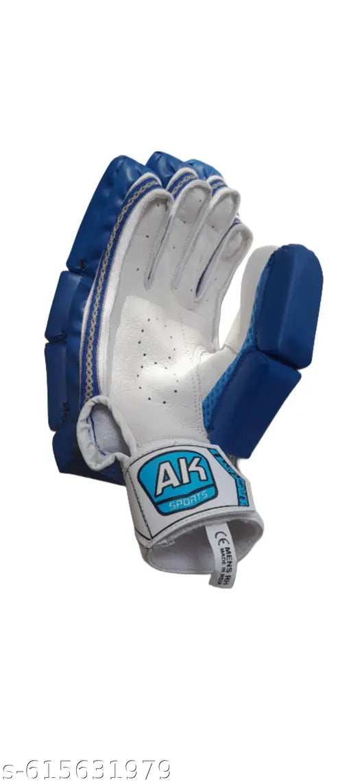 Premium ULTRA POWER Cricket Batting Gloves – Gold/Blue (Right Hand, Adult)