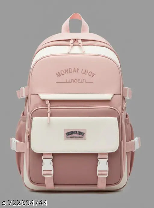Trendy Pink Korean Backpack | Durable Multi‑Compartment Backpack