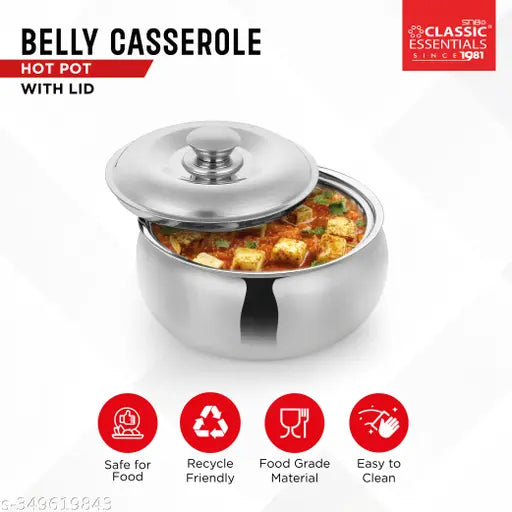Stainless Steel Insulated Casserole – 3000 ml, Silver