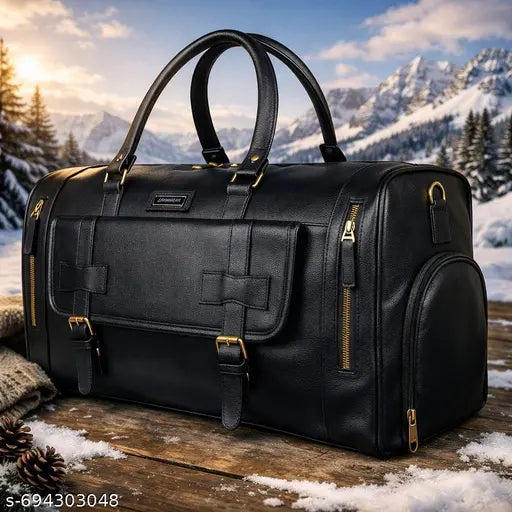 Premium Leather Duffel Bag for Men | Luxury Weekender