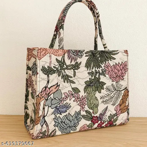 Women’s Large Canvas Tote Bag | Printed Eco‑Friendly Handbag