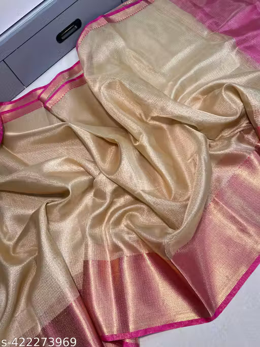 Kanjivaram Tissue Kota Check Saree
