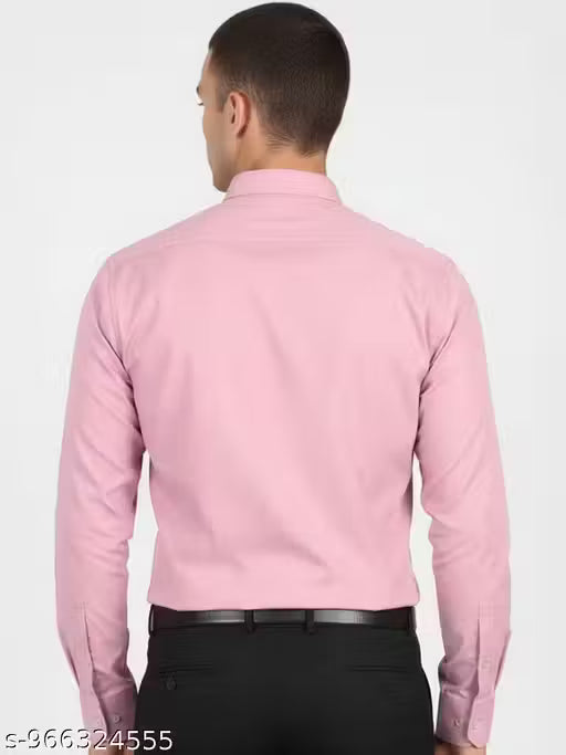 Men’s Slim Fit Solid Cotton Casual Shirt