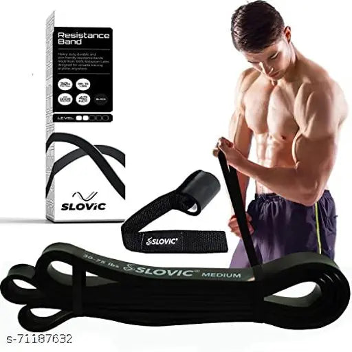 Fitness Resistance Band – 42‑inch Loop with Door Anchor
