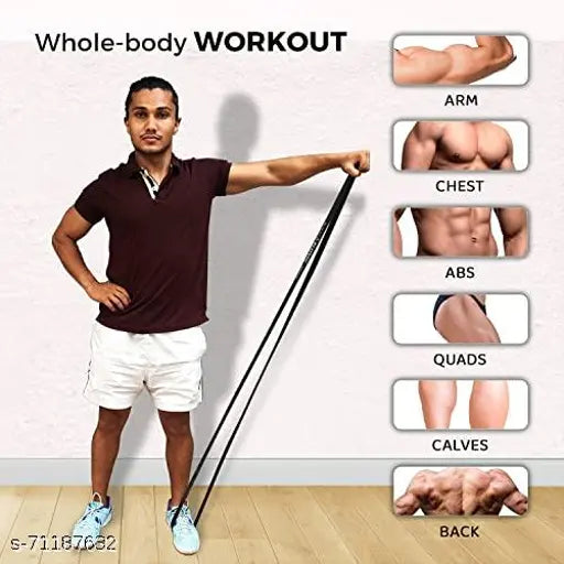 Fitness Resistance Band – 42‑inch Loop with Door Anchor