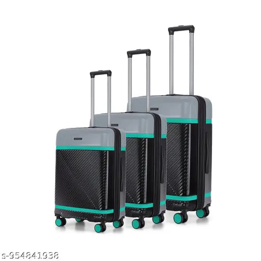 Provogue Hard‑Sided Trolley Bag Set of 3 – Expandable, TSA Lock