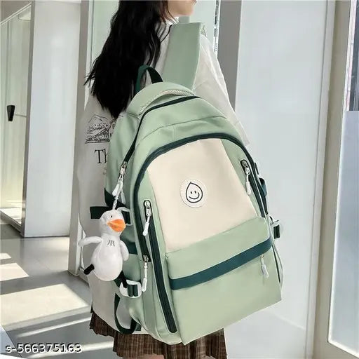 Women’s Stylish Canvas Backpack | Trendy Korean College & School Bag
