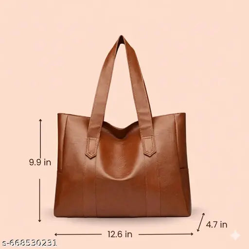 Tan Brown Tote Canvas Shoulder Bag for Women