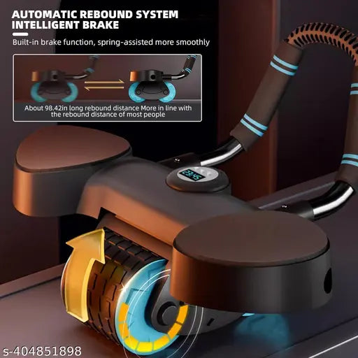 Automatic Rebound Ab Roller – With Elbow Support & Knee Mat